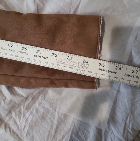 Judith March Women SZ S. Faux Suade Southwestern Boho jacket w/ Shearling - Picture 9 of 11